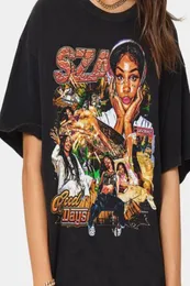 Men039s Tshirts koszula SZA drukowana koszulka graficzna ctrl fan dobre dni Rap hiphop vintage koszulka 039S7682755