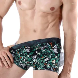 Cuecas masculinas adorável dos desenhos animados impressão boxer shorts homme masculino confortável boxers respirável calcinha boxershorts