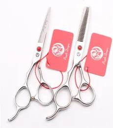 Z8000 6QUOT JAPAN 440C PURPLE DRAGON RED STONE Professional Human Hair Scissors Barbers039 절단 가늘어진 가위 왼쪽 손 4707839