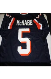 001 Syracuse Orangemen Donovan McNabb 5 Retro Jersey Full Embrodery Jersey Size S4XL eller Custom Ange Namn eller nummer Jersey8963424