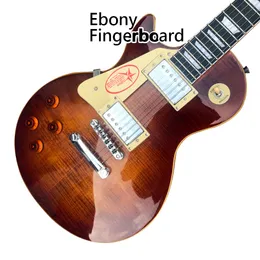 Made in China, chitarra elettrica standard di alta qualità per mano sinistra, tastiera in ebano, hardware cromato, spedizione gratuita