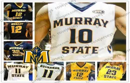 Murray State Racers #10 Tevin Brown 5 Marcus 3 Isaiah Canaan 23 KJ Williams Brion Sanchious Blue Blue Yellow White Jersey S-4XL5805170