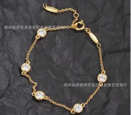 Hot Pickin Tiffayss Super Sparkling Five Diamond Heart Bracelet Bracelet маленький и простой подарок для лучших друзей