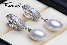 Fenasy 925 Sterling Silver Drop Earrings Natural Freshwater Pearl for Women مصنوع يدويًا حفلات الأزياء المجوهرات 2201087581273