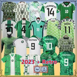 Nigeria 2024 Soccer Jerseys Osimhen 19 22 23 24 Retro fotbollsskjorta Okocha Simon Lookman Iheanacho 18 Retro Jerseys 94 96 98 Training Uniform 1994 1996 1998 Retro Retro