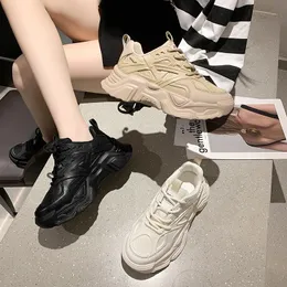 Par pappa skor enkel plattform chunky sneakers kil för kvinnors avslappnade skor andas mesh sommarsport löpande sko lättvikt tenis feminino spets upp a006