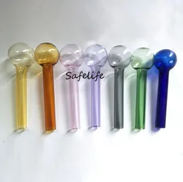 4inch 6inch Colorful Pyrex Glass Oil Burner Pipe glass tube smoking pipes tobcco herb glass oil nails Water Hand Pipes Smoking Acc6138342