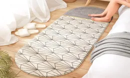 Geometria moderna Morbido tappeto lungo per camera da letto Comodino antiscivolo Tatami Tappetino Cashmere Casa Soggiorno Tappeti Tappeti50276603040212