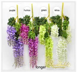 Beautiful Artificial Flowers Simulation Wisteria Vine Wedding Decorations Long Short Plant Bouquet Room Office Garden Bridal Acces1735001