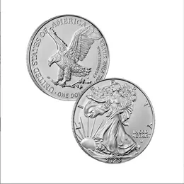 40mm Spot Aquila alata 2024 2023 American Eagle Moneta d'argento Statua della Libertà Moneta croce Aquila Oceano