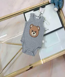 Detaljhandels nyfödda baby onesies bomull tryckt jumpsuit onepiece onesies jumpsuits toddle spädbarn barn designer kläder 018m 4 färger8918298