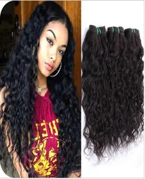 Våt och vågig brasiliansk mänsklig hårbuntar Ocean Wave Hume Hair Extensions 100 Obeblived Human Hair Weaves Water Wavy 3PCSlot 37442320