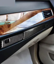3DCAR -stylingtillbehör för BMW E60 Kolfiber Copilot Water Cup Holder Trim Strip Car Interior Sticker 5 Series 200420101295153