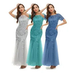 UBieraj się koktajlowa sukienka z syreną z lat 20. lat 80. XX wieku Gatsby Wedding Prom Long Evening Party Formal Maxi Dress Us Size 122