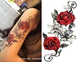 1PCS Flower Flower Temporary Tattoo Body Tattoo, aby piękny można użyć do dekoracji ciała na rakiet lub tylnej części 6331297