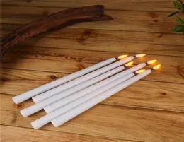 25 pieces 11 inch Flickering Yellow light Battery Powered Electronic Taper Candles Flameless Long Led Candles For Dinner Wedding T6569034