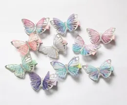2019 New Baby Butterfly Design Hair Clips 20pcslot Cute Kids Novelty Hair Accessories Whole Gauze Glitter Butterfly Princess 307C1501298