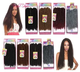 Syntetyczna warkocz głębokiej fali 3PCPACK SYNTETYCZNE Włosy Sprężysty curl 10 -calowe szydełko warkocze Włosy 3x Braids Savana Bohemian Marley Braidi4584482