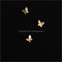 stud stud arrings Jewelry 14 k slood gold butterfly arring mini women women minimal simply style gift the bronesmaid x