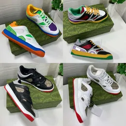 Designer Men Trainers Leather basketball shoes Low Sneakers Women White Perforated Fabric Casual Shoes Outdoors Trainers EU35-46 with box 529