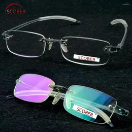 Sunglasses ! Three Pairs Rimless Frameless Ultra Light Elastic Antislip Men Women Coated Reading Glasses 1 1.5 2 2.5 3 3.5 4