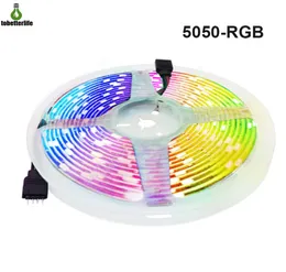 5050 RGB LEDストリップライトDC12V 30LEDM 60LEDMフレキシブルテープランプ防水性ノンウォータープルーフ5MデコレーションRGBWWW8710933