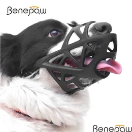 Museruole per trasportini per cani Benepaw Cestino per museruola riflettente Anti mordere Masticare Abbaiare Leccare Bocca per animali potabile Er per piccole medie Lar Dhqo9