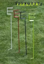 Garden Decorations Outdoor Garden Party Metal Beverage Cup Holder Beach Floor Insert Shelf Beach Insert Bottle Holder Iron Art T240306