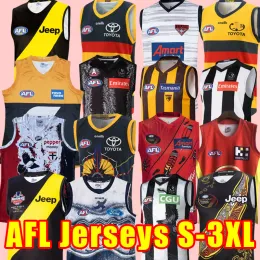 2023 2024 AFL CROWS ESSENDON BOMBERS JERSEYS PORT ADELIDE BRISBANE FREMANTLE DOCKERS TANK TOP TOP TOP TOP TOP GOLD COAST HAWTHORN VEST RULESフットボールジャージー