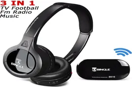 Original Bingle B616 Multifunktion Stereo hörlurar med mikrofon FM -radio för MP3 PC O Headset Trådlöst hörlur för TV PC -smartphone9571418