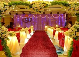 12 م عرض × 10 Mroll Gold Gold Gold Pearlescent Wedding Fashion Fashion Runner T Station Carpet for Party Decoration Supplies2292972