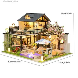 الهندسة المعمارية/DIY HOUSE MINI DIY KIT FOR DOLL HOUSE ROOTION ROMEBLY BUILDING MODEL TOYS HOME and BEYROURE DECREATIONS مع أثاث خشبي