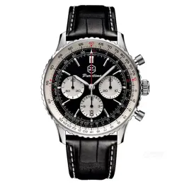 Designer Luxury Mens Watches Fashion Wristwatches Breitling 43mm Navitimer VK Quartz Chronograph Leather Strap Folding Buckle Sapphire Glass Men Watch