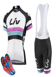 2017年サイクリングジャージーセット女性liv mtb自転車服夏の自転車服サイクリングセットMaillot congunto ropa ciclismo5632914