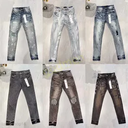 Z0SA-Designer Herren Jeans Purpur Denim Pant Distressed Ripped Biker Jean Slim Fit Motorcycle Men Kleidungsgröße 30-40