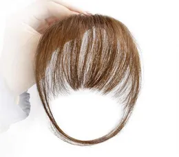 Natural Real Human Hair Bangs Fringe Hand Tied MiNi Flat Clipin Hair Extension Bleach Blonde276P5522224