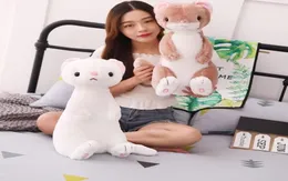 귀여운 앉은 족제비 Peluche 플러시 플러스 자키 장난감 흰 족제비 인형 귀여운 어린이 안락한 인형 소프트 베이비 룸 장난감 집 장식 50cm 2426911018