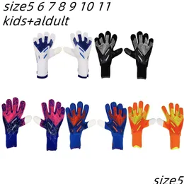 Спортивные перчатки 4 мм вратарские перчатки Профессиональные мужские футбольные рекламные детские утолщенные прямые поставки Спорт на открытом воздухе Спортивные перчатки на открытом воздухе Dhkm9