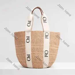 Luxo Chlo Tote Bag Designer Bag Woody Travel Shopping Bag 7A Qualidade Bolsa Womens Weave Pochette Clutch Mens Crossbody Bag Chlow Bag Ombro Weekender Bags 124
