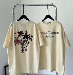 2023 Devil Chateau T Shirt Marmont Flower Clothing Homme T Shirts Men Women Designer High Street Print Tee Top5028821