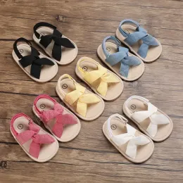 Infant Baby Girl Shoes Toddler Flats Sandals Premium Soft Rubber Sole Anti Slip Summer Children Lace First Walker Shoes ZZ