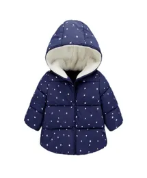 Kurtka dziewczynek 2017 Autumn Winter Jacket for Girls Coat Kids Wszerzowe odzież wierzchnia z kapturem Ubrania dla niemowląt płaszcz 4564485