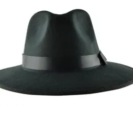 Whole-YOCCAS Along The Winter Hat Vintage Jazz Cap Stage Visor British Men Sombreros Para Hombres Black Fedora Hats For Mens301Q