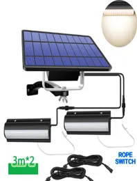 30led 60LED Single Double head Solar wall lamp Outdoor IP65 Split garden light With Drawstring Switch3733740