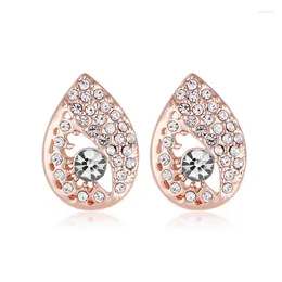 Stud Earrings ER-00469 Genuine Austrian Crystal Jewels Gold Plated Modern Women's Teardrop 2024 Y2k Jewelry Mother's Day Gift