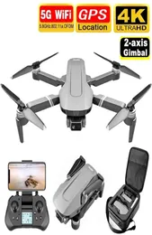 Новый GPS-дрон с 5G Wi-Fi FPV, 2 оси, 4K, двойная камера, стабилизатор с защитой от сотрясений, 2000 м, передача изображения, бесщеточный Pro дрон против F316119254917247