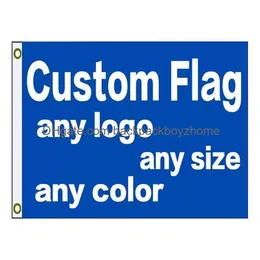 Banner Flags Custom 3X5Ft Print Flag Banner With Your Design Logo For Oem Diy Direct Flags 90X150Cm Fast 1027 Drop Delivery Home Garde Dhbsu