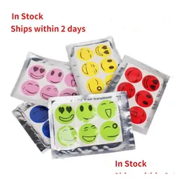 Pest Control US Stock Mosquito ES 55 PCS En inställd anti -klistermärke Citronella Repellent Killer Smiling Face FY8091 Drop Delivery Home Garden DHKRV