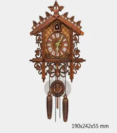 1pc rotro stintage wall wall hanging handcraft wooden cuckoo clock house house clocks for wall for living home decoration8191508