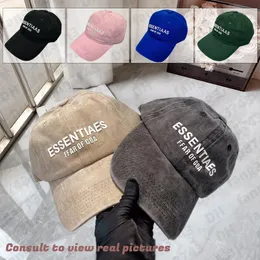 كاب البيسبول الفاخر Ess Peaked Cap Designer Hat Three-Printing Printing Solid Canvas Cowboy Hat Hat Hat Trucker Hat